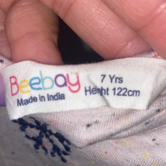 Beebay Maroon Reindeer Corduroy A-Line Christmas Dress size 7 - Picture 7 of 9